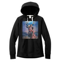 Donald Trump Saving The World Usa Eleciton Women's Fleece Hoodie