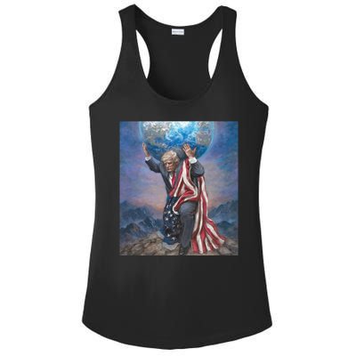 Donald Trump Saving The World Usa Eleciton Ladies PosiCharge Competitor Racerback Tank