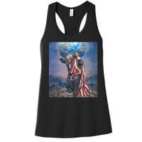 Donald Trump Saving The World Usa Eleciton Women's Racerback Tank