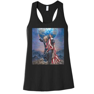 Donald Trump Saving The World Usa Eleciton Women's Racerback Tank