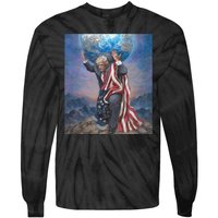 Donald Trump Saving The World Usa Eleciton Tie-Dye Long Sleeve Shirt