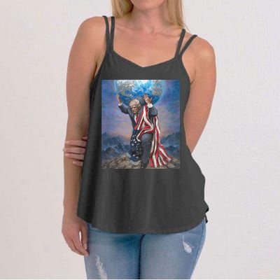 Donald Trump Saving The World Usa Eleciton Women's Strappy Tank