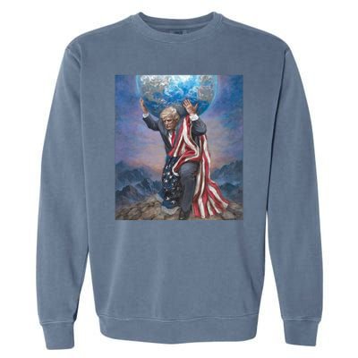 Donald Trump Saving The World Usa Eleciton Garment-Dyed Sweatshirt