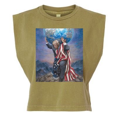 Donald Trump Saving The World Usa Eleciton Garment-Dyed Women's Muscle Tee