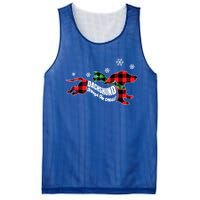 Dachshundthrough The Snow Doxie Dog Plaid Christmas Cool Gift Mesh Reversible Basketball Jersey Tank