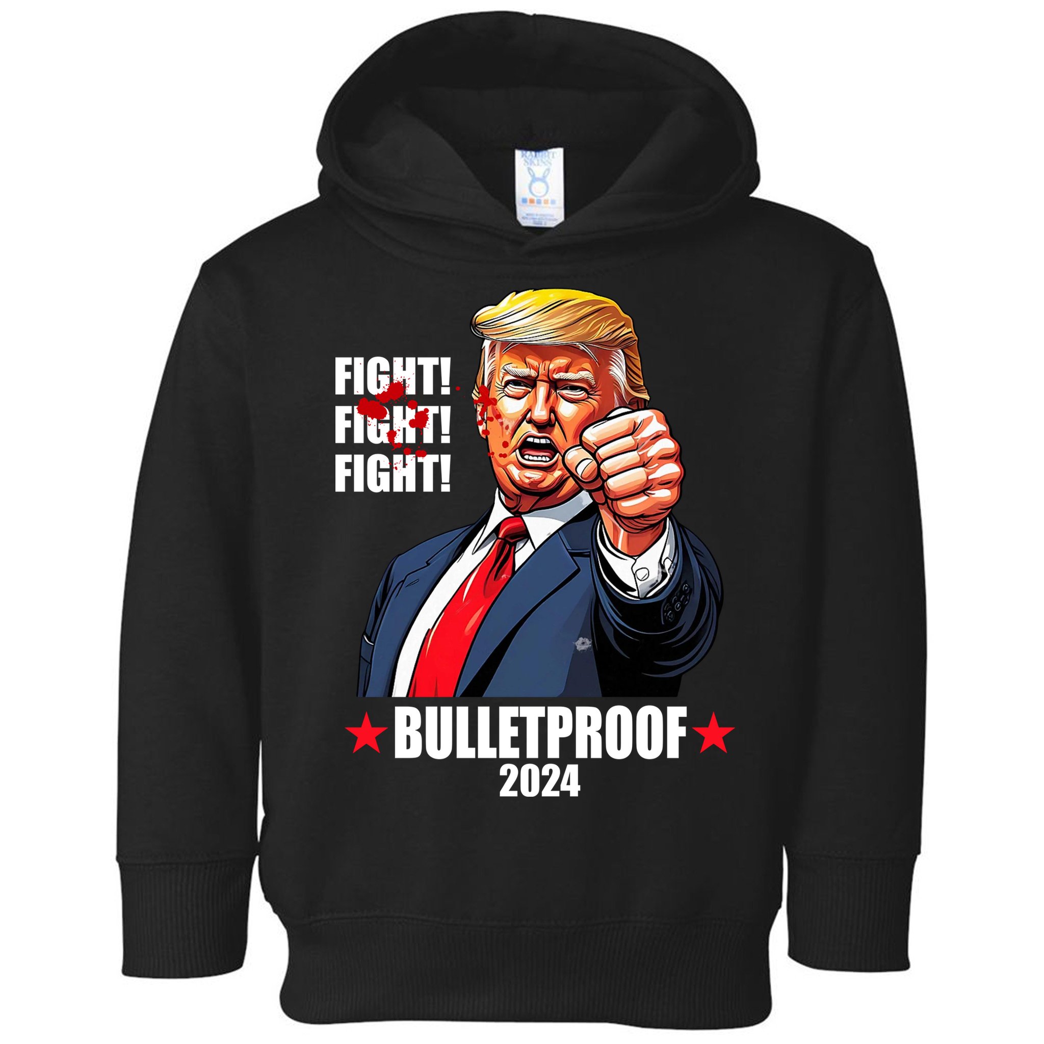 Donald Trump Shot Bulletproof Fight 2024 Election Toddler Hoodie