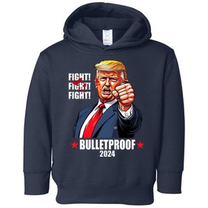 Donald Trump Shot Bulletproof Fight 2024 Election Toddler Hoodie