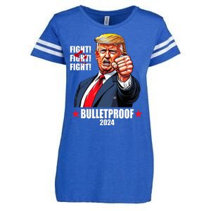 Donald Trump Shot Bulletproof Fight 2024 Election Enza Ladies Jersey Football T-Shirt