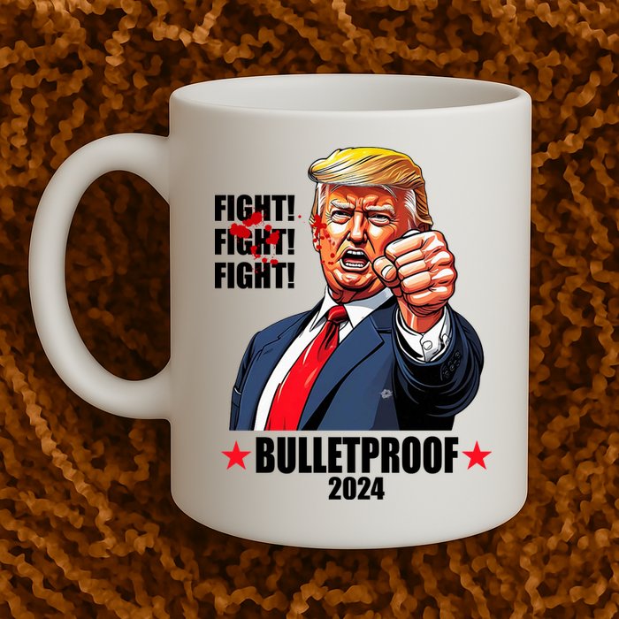 Donald Trump Shot Bulletproof Fight 2024 Election Mug