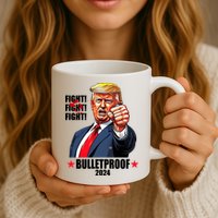 Donald Trump Shot Bulletproof Fight 2024 Election Mug