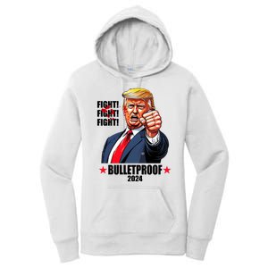 Donald Trump Shot Bulletproof Fight 2024 Election Women's Pullover Hoodie