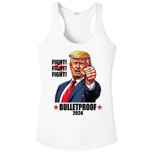 Donald Trump Shot Bulletproof Fight 2024 Election Ladies PosiCharge Competitor Racerback Tank