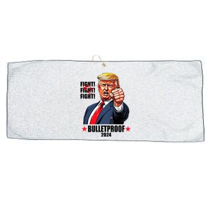 Donald Trump Shot Bulletproof Fight 2024 Election Large Microfiber Waffle Golf Towel