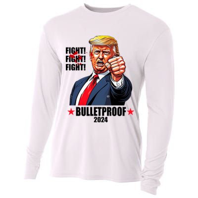 Donald Trump Shot Bulletproof Fight 2024 Election Cooling Performance Long Sleeve Crew