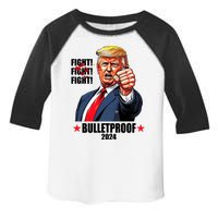 Donald Trump Shot Bulletproof Fight 2024 Election Toddler Fine Jersey T-Shirt