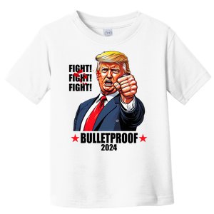 Donald Trump Shot Bulletproof Fight 2024 Election Toddler T-Shirt