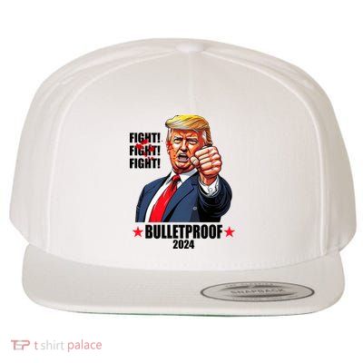 Donald Trump Shot Bulletproof Fight 2024 Election Wool Snapback Cap
