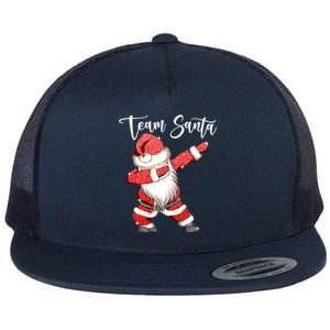 Dabbing Team Santa Claus Christmas Tree Lights Dab Xmas Cute Gift Flat Bill Trucker Hat