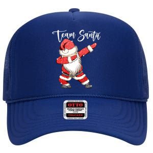 Dabbing Team Santa Claus Christmas Tree Lights Dab Xmas Cute Gift High Crown Mesh Back Trucker Hat