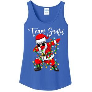 Dabbing Team Santa Claus Christmas Tree Lights Dab Xmas Gift Ladies Essential Tank