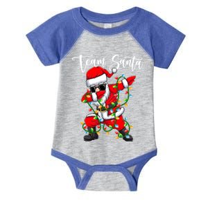 Dabbing Team Santa Claus Christmas Tree Lights Dab Xmas Gift Infant Baby Jersey Bodysuit