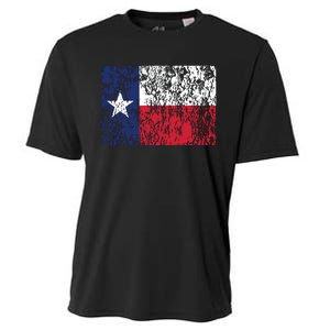 Distressed Texas State Flag Houston Austin Tx El Paso Cooling Performance Crew T-Shirt