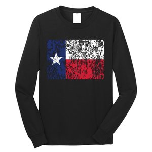 Distressed Texas State Flag Houston Austin Tx El Paso Long Sleeve Shirt