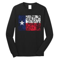 Distressed Texas State Flag Houston Austin Tx El Paso Long Sleeve Shirt