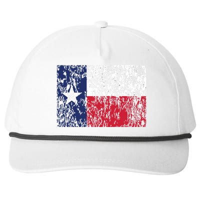 Distressed Texas State Flag Houston Austin Tx El Paso Snapback Five-Panel Rope Hat