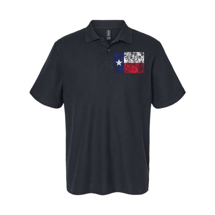 Distressed Texas State Flag Houston Austin Tx El Paso Softstyle Adult Sport Polo