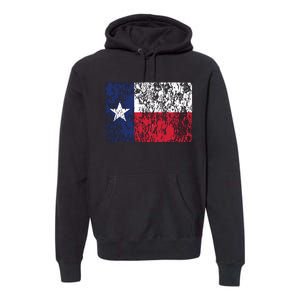 Distressed Texas State Flag Houston Austin Tx El Paso Premium Hoodie