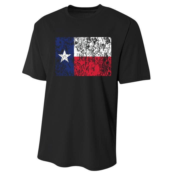 Distressed Texas State Flag Houston Austin Tx El Paso Performance Sprint T-Shirt