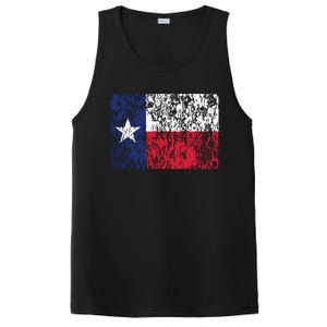 Distressed Texas State Flag Houston Austin Tx El Paso PosiCharge Competitor Tank