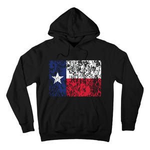 Distressed Texas State Flag Houston Austin Tx El Paso Tall Hoodie