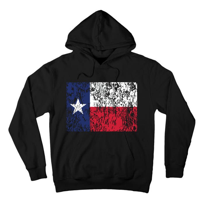 Distressed Texas State Flag Houston Austin Tx El Paso Tall Hoodie