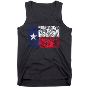 Distressed Texas State Flag Houston Austin Tx El Paso Tank Top