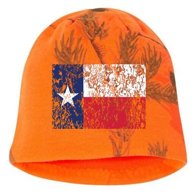 Distressed Texas State Flag Houston Austin Tx El Paso Kati - Camo Knit Beanie