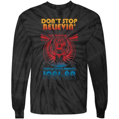 Don t StopBelievenVintage 1981 1982 Tie-Dye Long Sleeve Shirt