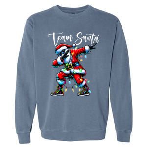 Dabbing Team Santa Claus Christmas Tree Lights Dab Xmas Great Gift Garment-Dyed Sweatshirt