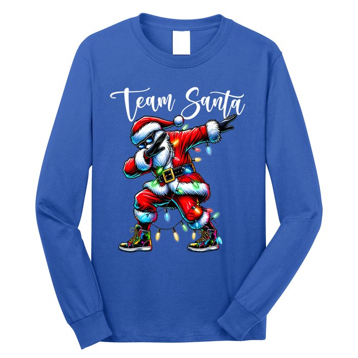 Dabbing Team Santa Claus Christmas Tree Lights Dab Xmas Great Gift Long Sleeve Shirt