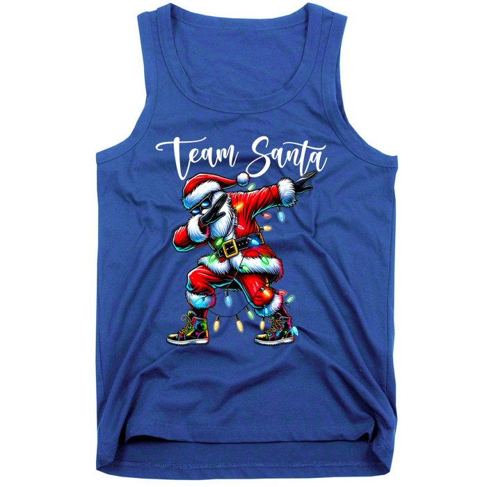 Dabbing Team Santa Claus Christmas Tree Lights Dab Xmas Great Gift Tank Top