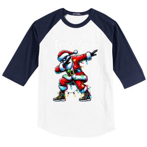 Dabbing Team Santa Claus Christmas Tree Lights Dab Xmas Great Gift Baseball Sleeve Shirt