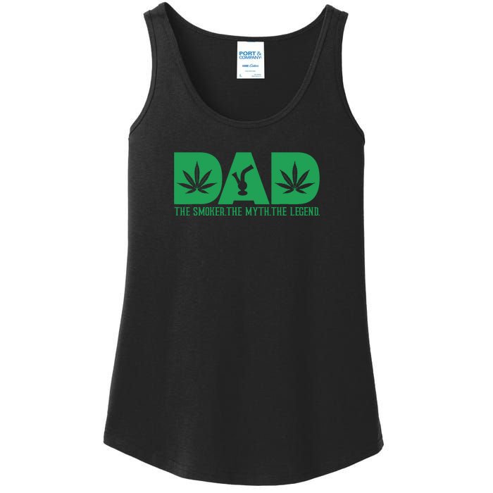 Dad The Smoker The Myth The Legend Smoke Marijuana Ladies Essential Tank