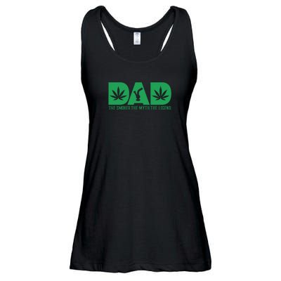 Dad The Smoker The Myth The Legend Smoke Marijuana Ladies Essential Flowy Tank