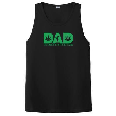 Dad The Smoker The Myth The Legend Smoke Marijuana PosiCharge Competitor Tank