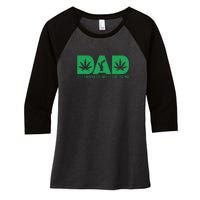 Dad The Smoker The Myth The Legend Smoke Marijuana Women's Tri-Blend 3/4-Sleeve Raglan Shirt