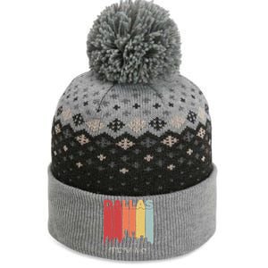 Dallas Texas Skyline Cityscape Great Gift The Baniff Cuffed Pom Beanie