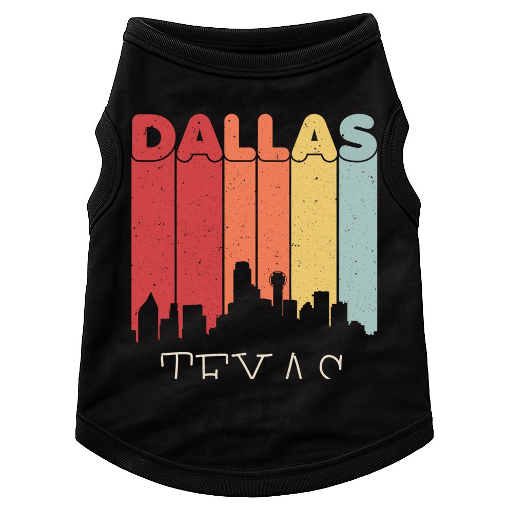 Dallas Texas Skyline Cityscape Great Gift Doggie Tank