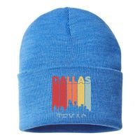 Dallas Texas Skyline Cityscape Great Gift Sustainable Knit Beanie