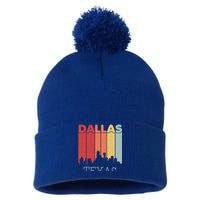 Dallas Texas Skyline Cityscape Great Gift Pom Pom 12in Knit Beanie